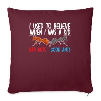 Fourmi Whisperer Amoureux des fourmis Insectes Journée mondiale des fourmis - Housse de coussin décorative 45 x 45 cm - bordeaux - Devant