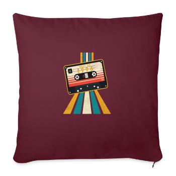 Funky Souls Retro Vintage Best Of 1996 Tape - Sofakissenbezug 45 x 45 cm - Burgunderrot - Vorne