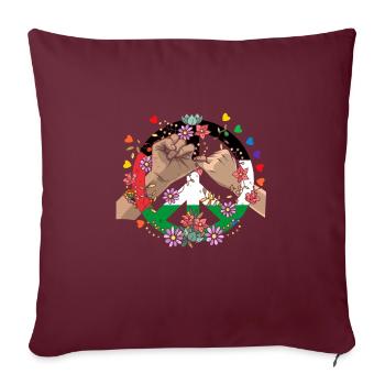 Palestine Tshirt Hommes Enfants Femmes Palestine - Housse de coussin décorative 45 x 45 cm - bordeaux - Devant