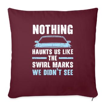 Rien ne nous hante comme des marques tourbillonnantes que nous n’avons pas vues - Housse de coussin décorative 45 x 45 cm - bordeaux - Devant