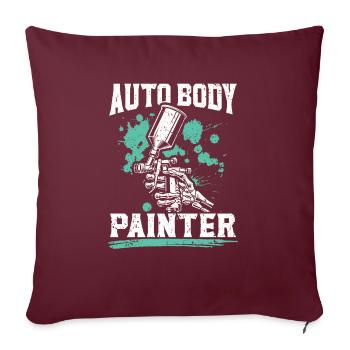 Auto Body Painter Profession Esthétique automobile - Housse de coussin décorative 45 x 45 cm - bordeaux - Devant