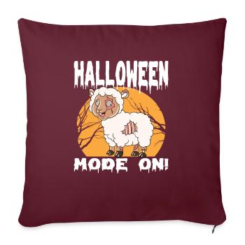 Halloween Zombie Tiere Halloween Schaf - Sofakissenbezug 45 x 45 cm - Burgunderrot - Vorne