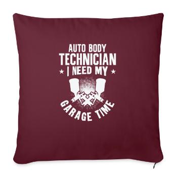 Technicien de carrosserie Réparation de véhicule Entretien de voiture - Housse de coussin décorative 45 x 45 cm - bordeaux - Devant