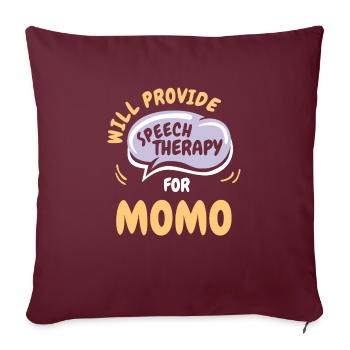 Fournir une orthophonie pour la parole drôle Momo - Housse de coussin décorative 45 x 45 cm - bordeaux - Devant