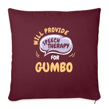 Fournir une orthophonie pour la parole drôle Gumbo - Housse de coussin décorative 45 x 45 cm - bordeaux - Devant