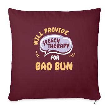 Fournir une orthophonie pour Bao Bun Funny Speech - Housse de coussin décorative 45 x 45 cm - bordeaux - Devant
