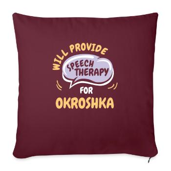 Fournir une orthophonie pour Okroshka Funny Speech - Housse de coussin décorative 45 x 45 cm - bordeaux - Devant