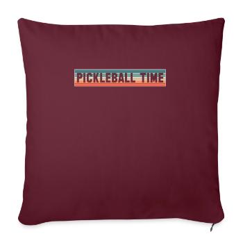 Vintage Retro Pickleball Time Shirt Geschenk - Sofakissenbezug 45 x 45 cm - Burgunderrot - Vorne