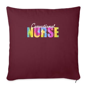 Infirmière correctionnelle infirmière de prison - Housse de coussin décorative 45 x 45 cm - bordeaux - Devant