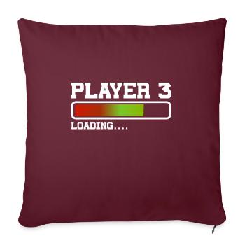 Spieler 3 Lädt Neues Gaming Vater Baby - Sofakissenbezug 45 x 45 cm - Burgunderrot - Vorne