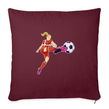 Danish National Soccer Team I Football Denmark - Sofakissenbezug 45 x 45 cm - Burgunderrot - Vorne