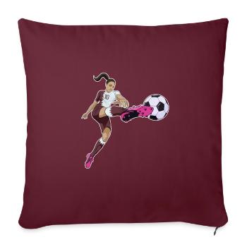 Équipe nationale arabe de football I Football Qatar - Housse de coussin décorative 45 x 45 cm - bordeaux - Devant