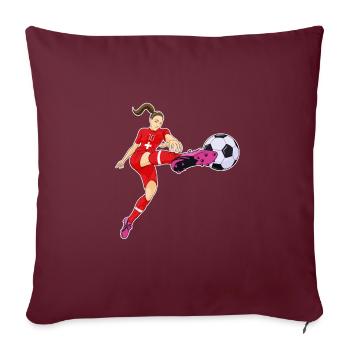 Équipe de Suisse de football I Football Suisse - Housse de coussin décorative 45 x 45 cm - bordeaux - Devant