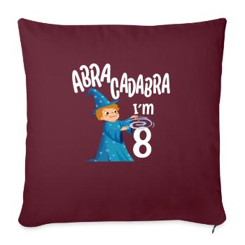 Eight 8yr 8th Wizard Birthday Boy 8 Years Old Gift - Sofakissenbezug 45 x 45 cm - Burgunderrot - Vorne