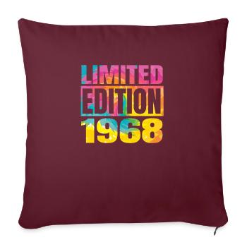 Édition limitée 1968 Graffiti - Housse de coussin décorative 45 x 45 cm - bordeaux - Devant