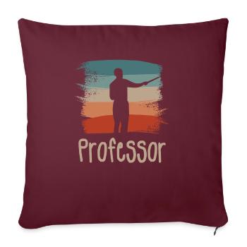 Retro Vintage Professor University Teaching - Sofakissenbezug 45 x 45 cm - Burgunderrot - Vorne