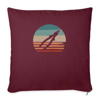 Rétro Vintage Classic Electrician Electrical - Housse de coussin décorative 45 x 45 cm - bordeaux - Devant