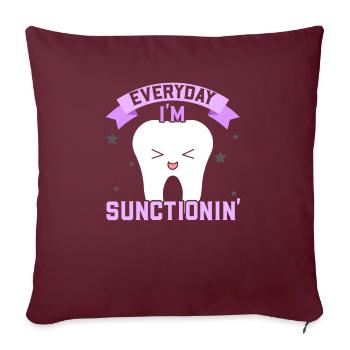Chaque jour, j’aspire la dentisterie du futur dentiste - Housse de coussin décorative 45 x 45 cm - bordeaux - Devant