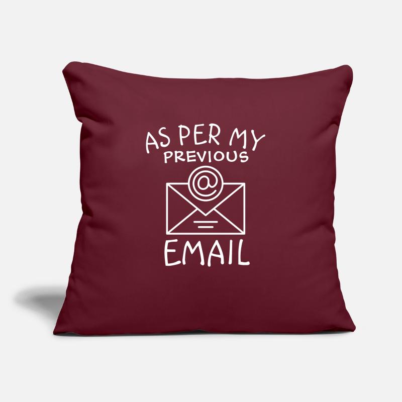 Selon mon e-mail précédent Housse de coussin décorative 45 x 45 cm