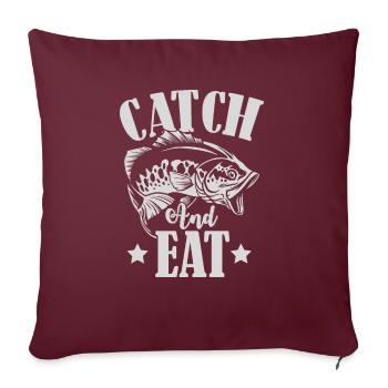 Catch Fish - Sofakissenbezug 45 x 45 cm - Burgunderrot - Vorne