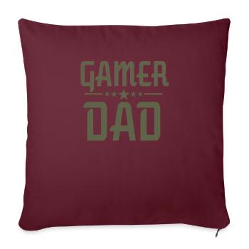 Gamer Papa Drôle - Housse de coussin décorative 45 x 45 cm - bordeaux - Devant
