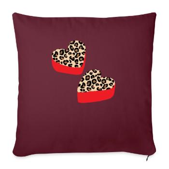 Valentinstag Herztag Amor Liebe Beziehung - Sofakissenbezug 45 x 45 cm - Burgunderrot - Vorne