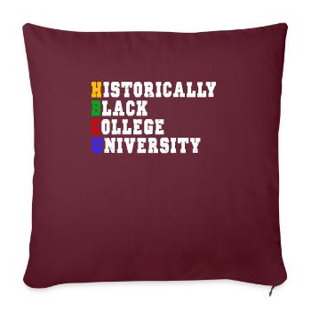 Hbcu Clothing Historic Black College - Housse de coussin décorative 45 x 45 cm - bordeaux - Devant