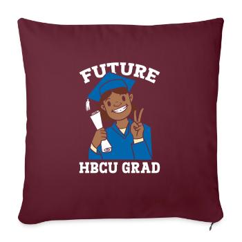 Hbcu Clothing Historic Black College - Housse de coussin décorative 45 x 45 cm - bordeaux - Devant
