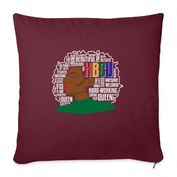 Hbcu Clothing Historic Black College - Housse de coussin décorative 45 x 45 cm - bordeaux - Devant