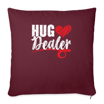 Umarmung Händler Valentinstag Herztag Amor Liebe - Sofakissenbezug 45 x 45 cm - Burgunderrot - Vorne