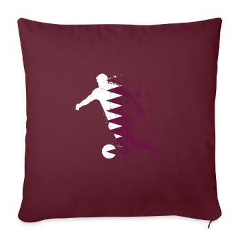 Coupe du monde de l’équipe nationale du Qatar - Housse de coussin décorative 45 x 45 cm - bordeaux - Devant