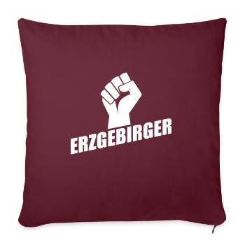 Erzgebirger Faust Logo - Sofakissenbezug 45 x 45 cm - Burgunderrot - Vorne