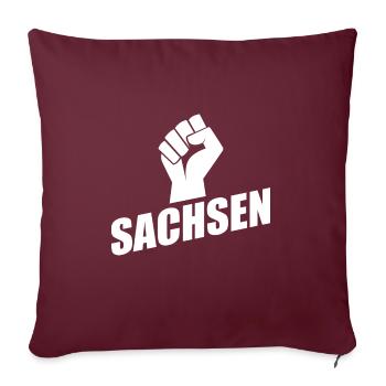 Sachsen Faust logo - Sofakissenbezug 45 x 45 cm - Burgunderrot - Vorne