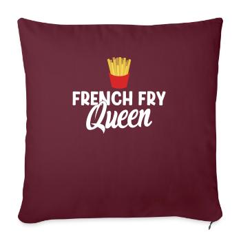 French Fries Lover Fast Food Gifts - Sofa pillowcase 17,3'' x 17,3'' (45 x 45 cm) - burgundy - Front