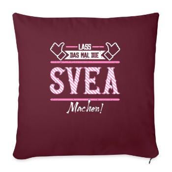 Svea Geschenkidee Geschenk Geburtstag - Sofakissenbezug 45 x 45 cm - Burgunderrot - Vorne