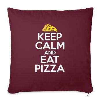 Snack Pizzalove Pizza Lover Gift - Sofa pillowcase 17,3'' x 17,3'' (45 x 45 cm) - burgundy - Front