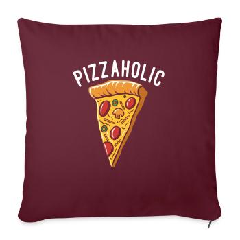 Snack Pizzalove Pizza Lover Gift - Sofa pillowcase 17,3'' x 17,3'' (45 x 45 cm) - burgundy - Front