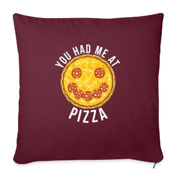 Snack Pizzalove Pizza Lover Gift - Sofa pillowcase 17,3'' x 17,3'' (45 x 45 cm) - burgundy - Front