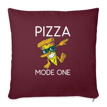 Snack Pizzalove Pizza Lover Cadeau - Housse de coussin décorative 45 x 45 cm - bordeaux - Devant