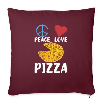 Snack Pizzalove Pizza Lover Gift - Sofa pillowcase 17,3'' x 17,3'' (45 x 45 cm) - burgundy - Front