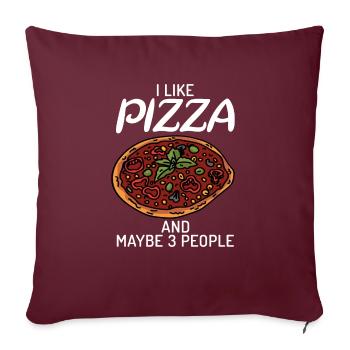 Snack Pizzalove Pizza Lover Gift - Sofa pillowcase 17,3'' x 17,3'' (45 x 45 cm) - burgundy - Front