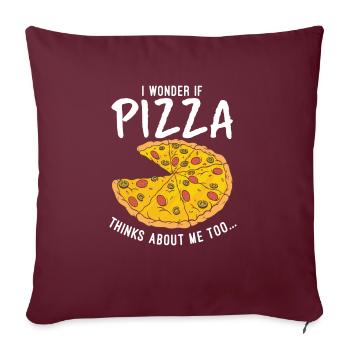 Snack Pizzalove Pizza Lover Gift - Sofa pillowcase 17,3'' x 17,3'' (45 x 45 cm) - burgundy - Front