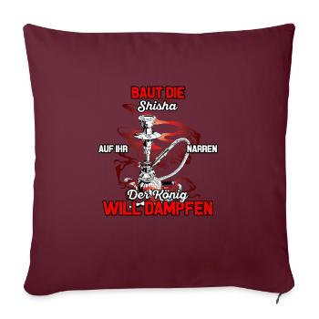 Shisha Doppelapfel Hookah Rauchen Tabak Vape Kohle - Sofakissenbezug 45 x 45 cm - Burgunderrot - Vorne