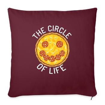 Snack Pizzalove Pizza Lover Cadeau - Housse de coussin décorative 45 x 45 cm - bordeaux - Devant