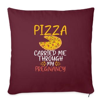 Snack Pizzalove Pizza Lover Cadeau - Housse de coussin décorative 45 x 45 cm - bordeaux - Devant