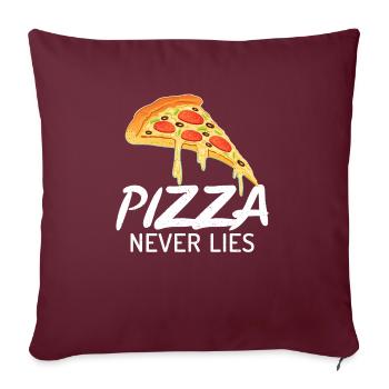 Snack Pizzalove Pizza Lover Cadeau - Housse de coussin décorative 45 x 45 cm - bordeaux - Devant