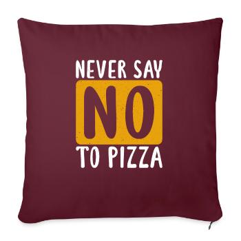 Snack Pizzalove Pizza Lover Cadeau - Housse de coussin décorative 45 x 45 cm - bordeaux - Devant