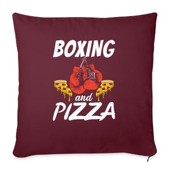 Snack Pizzalove Pizza Lover Gift - Sofa pillowcase 17,3'' x 17,3'' (45 x 45 cm) - burgundy - Front