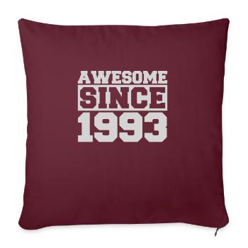 Awesome since 1993 - Sofakissenbezug 45 x 45 cm - Burgunderrot - Vorne