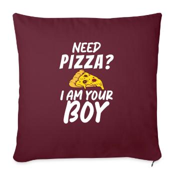 Snack Pizzalove Pizza Lover Gift - Sofa pillowcase 17,3'' x 17,3'' (45 x 45 cm) - burgundy - Front